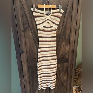 Women's Crochet Knit Halter Dress